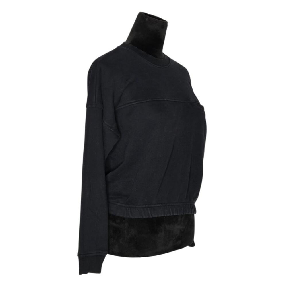 Vuori Sedona Sport Crew Cropped Terry Sweatshirt Women's XS Black Elastic Hem - Picture 3 of 9